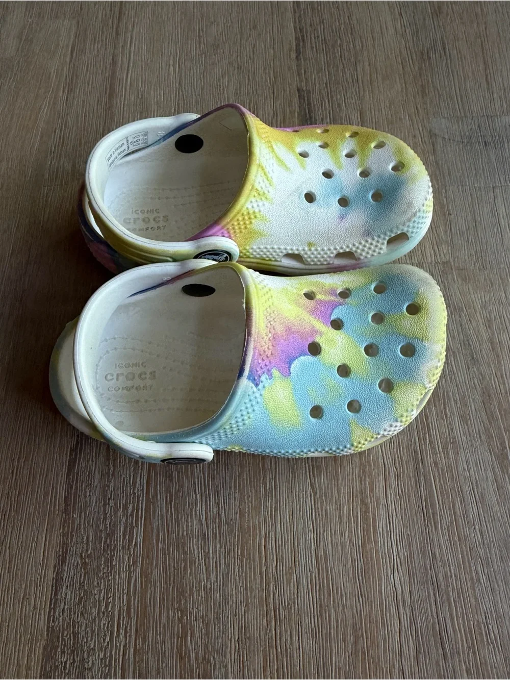 Crocs Kids Classic Tie-Dye Clog - Yellow Pink Blue | C8